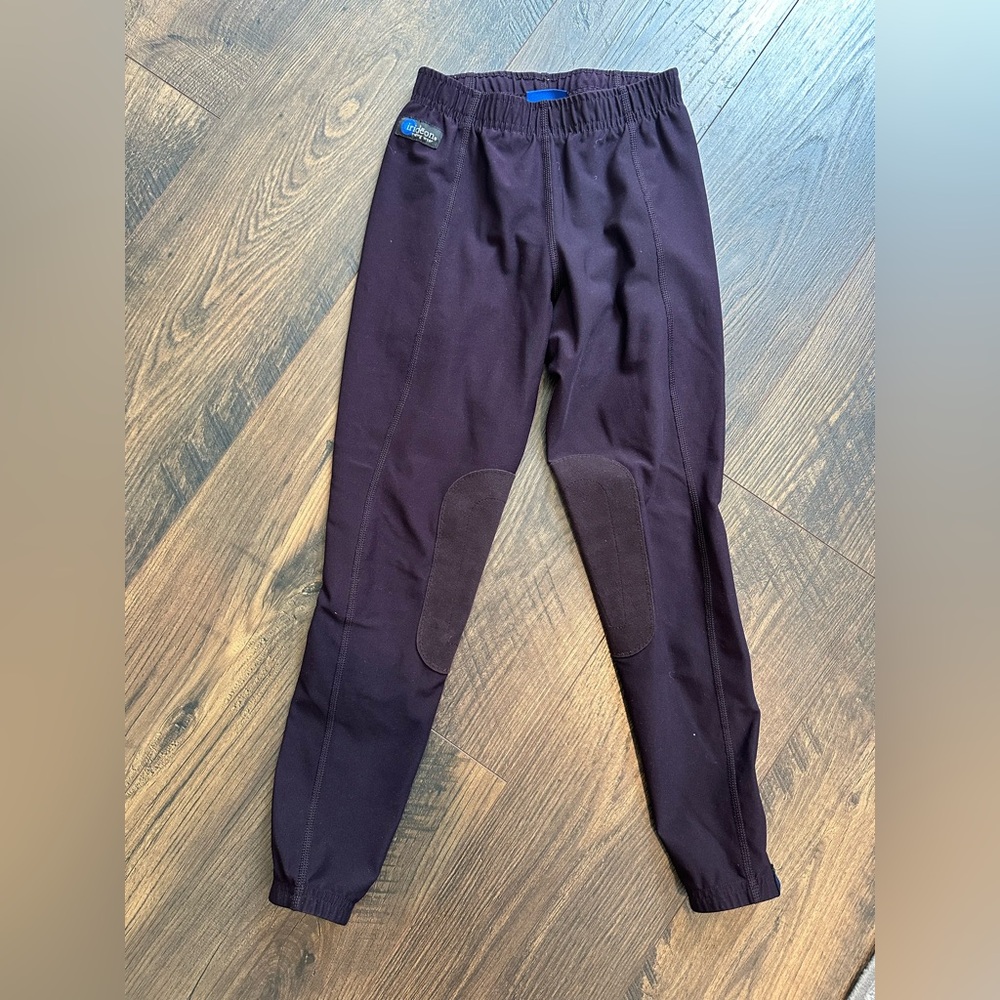 Irideon Girls Equestrian Pull On Breeches Purple Plum Size Large